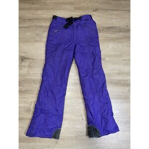 Obermeyer Insulated Ski Snow Pants Size Junior 14 Purple Lined Adjustable